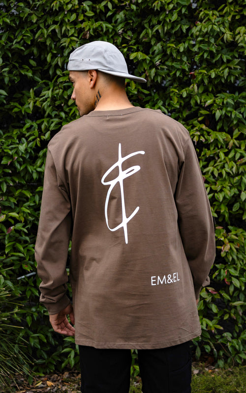 NEWPORT LONGSLEEVE TEE BROWN