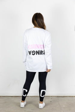 BROOK LONGSLEEVE TEE PINK/WHITE