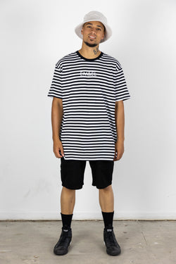 BEN STRIPE TEE BLACK