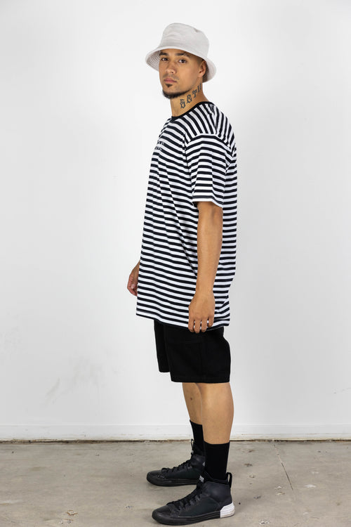 BEN STRIPE TEE BLACK