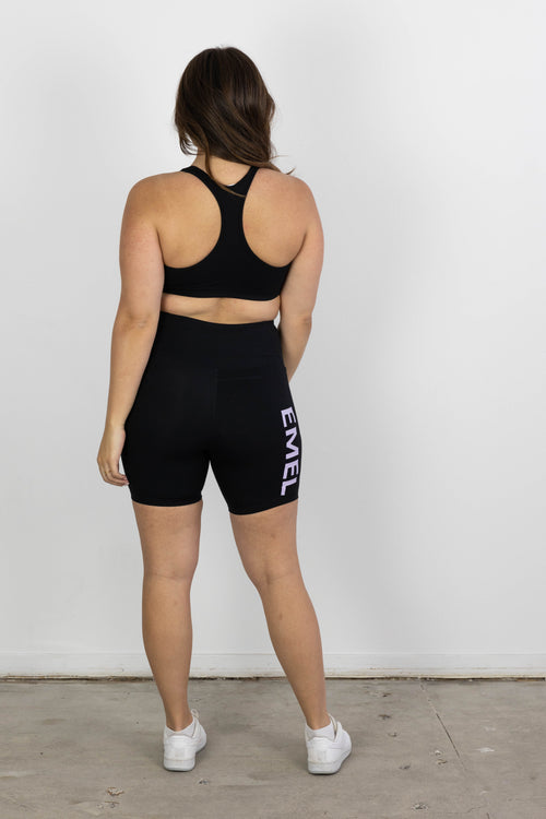 NEO ACTIVEWEAR SHORTS BLACK/PURPLE