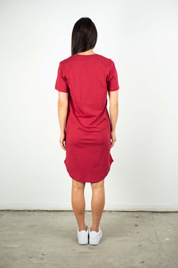 BASIC DRESS BURGUNDY