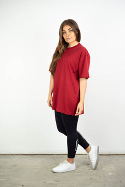 LOGAN TEE BURGUNDY