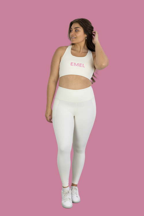 NEO ACTIVEWEAR BRA ECRU/PINK