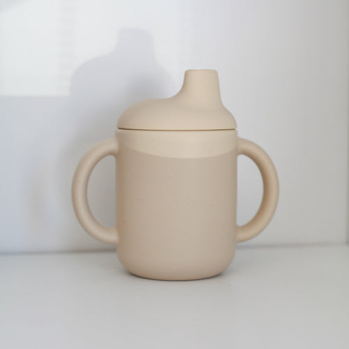 Cream Sippy Cup