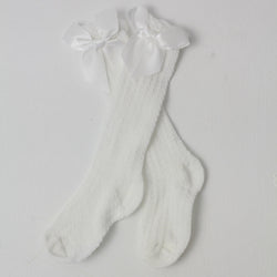 Bow Socks White