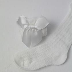 Bow Socks White