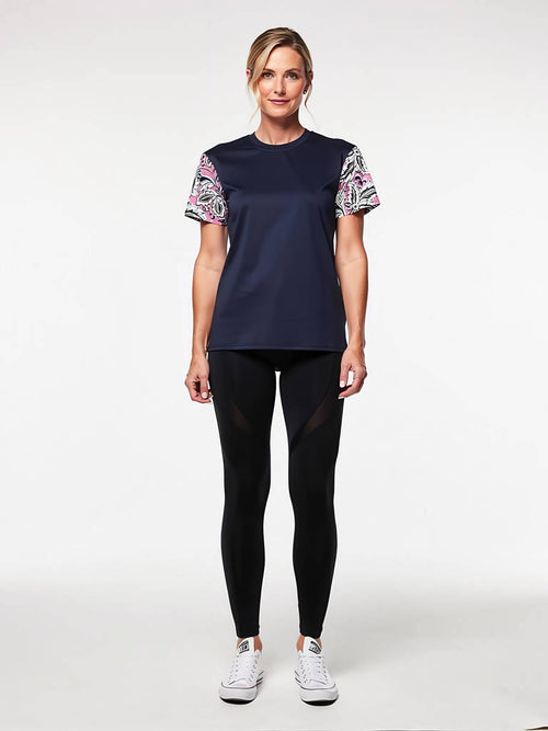 PAISLEY PULSE TEE NAVY