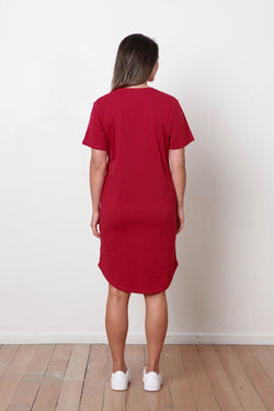 BASIC DRESS BURGUNDY