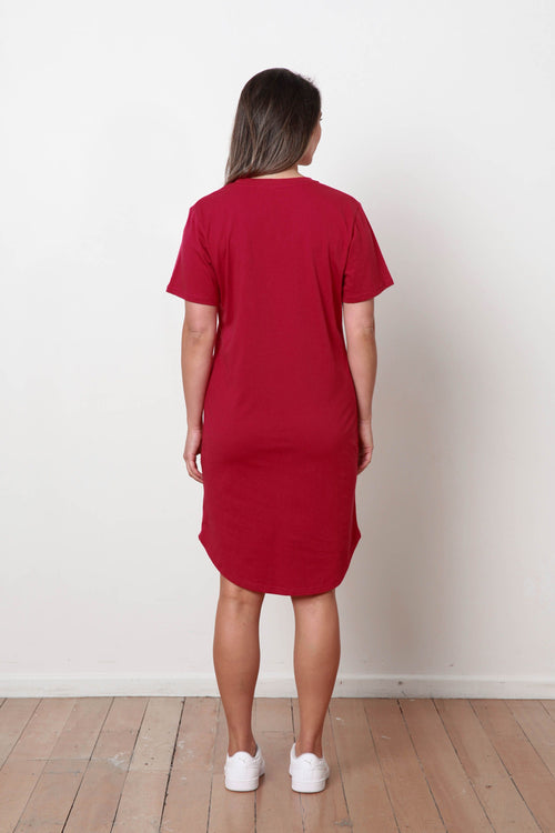 BASIC DRESS BURGUNDY