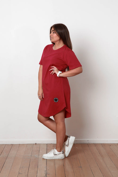 BASIC DRESS BURGUNDY