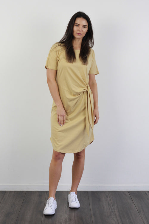 *SADIE SIDE KNOT DRESS SAND