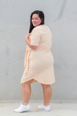 *SADIE SIDE KNOT DRESS APRICOT